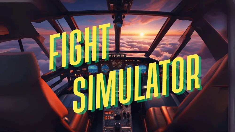 3D Flight Simulator game showing realistic aircraft flying experience with takeoff, flight, and landing controls | Pokoo Games