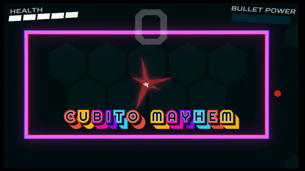 Cubito Mayhem retro arcade game with cube combat gameplay with colorful cube enemies | Pokoo Games 